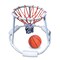 Swim Central 24" Red, White and Blue Water Sports Swimming Pool Floating Basketball Game